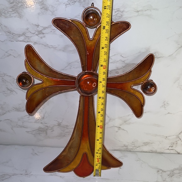 Resplendent Beautiful Large 11” x9” Cross Sun Catcher - Picture 6 of 7